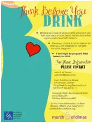 Think Before You Drink March of Dimes Poster