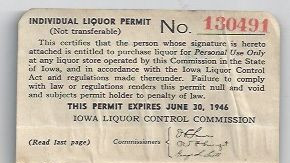 Individual liquor permit